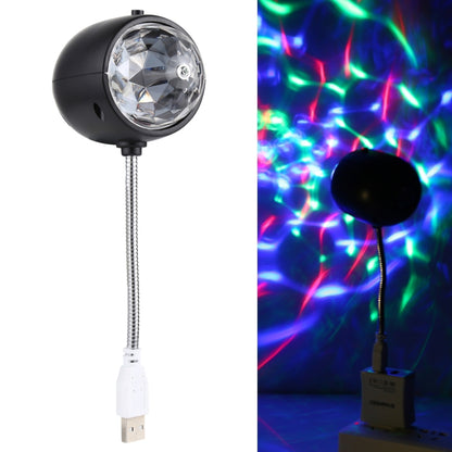 Black USB LED laser projection lamp with clear lens and braided USB cable