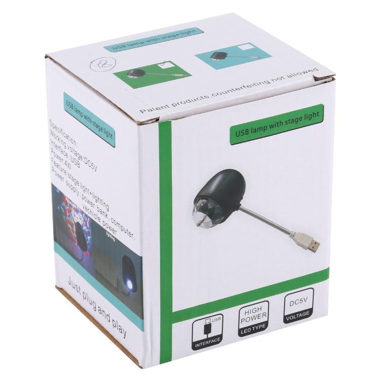 USB LED laser starlight projection lamp retail box with stage-light and DC5V labels