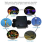 Black waterproof junction box with multiple cable glands and mounting bracket