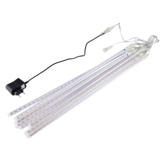 LED tube decorative light string with blue bulbs and black plug, bundled 50cm tubes