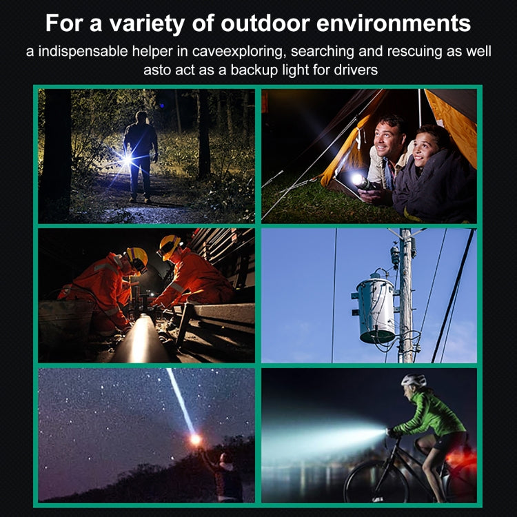 Pocket flashlight casting a bright beam for outdoor use