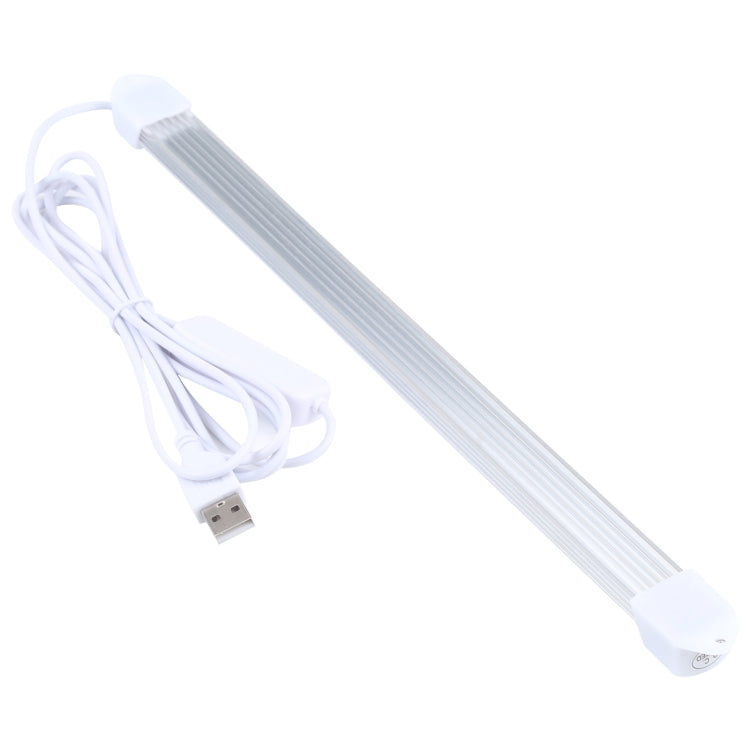 White LED light tube with USB plug and power cable