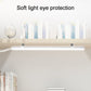 LED light tube under shelf with soft glow for reading