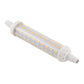 Dimmable LED glass tube light bulb with warm white LED array and two-pin base
