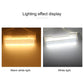 LED tube light bulb glowing warm white and white in lighting effect display