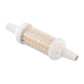 Dimmable LED glass tube bulb with two-prong base and warm LED strips
