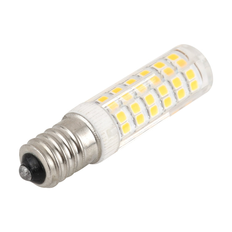 E14 LED corn bulb with clear cover and 2835 SMD LED array, front view
