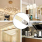 E14 LED corn bulb shown enlarged with clear cover and 2835 SMD LED array