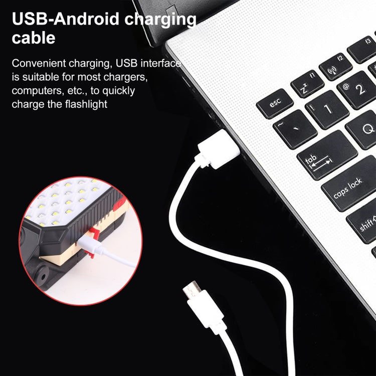 USB charging cable for LED work light, white cable with USB plug