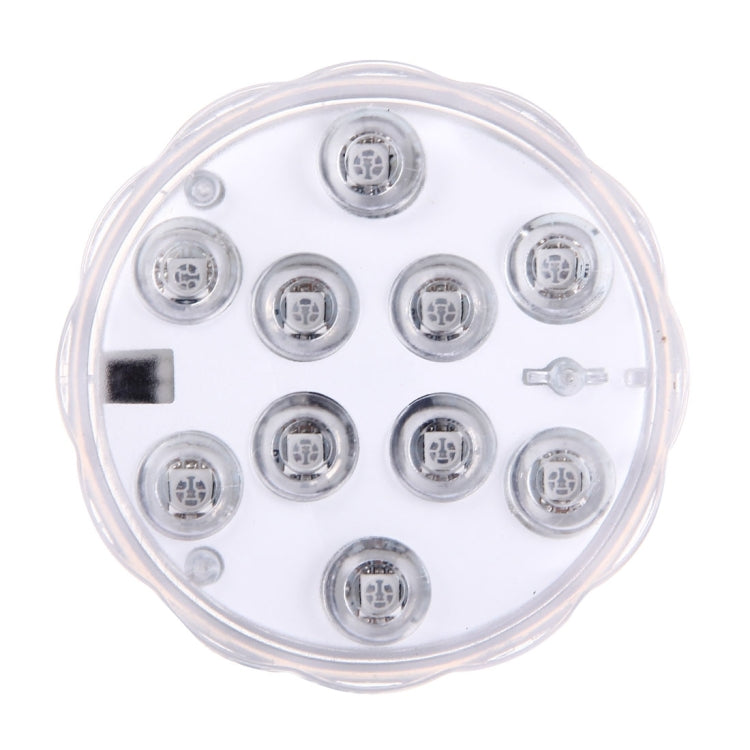 Clear LED cylinder light with 10 round LED bulbs viewed from above