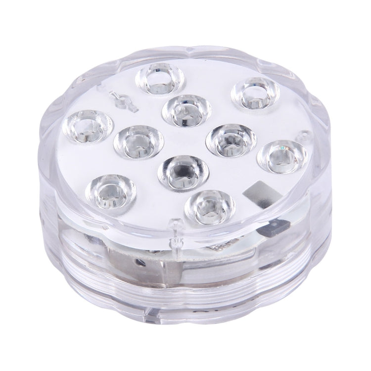 Clear round LED cylinder light with 10 visible bulbs and side control tab