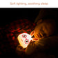 White 3D LED rabbit night light with glasses, soft glow for bedside use