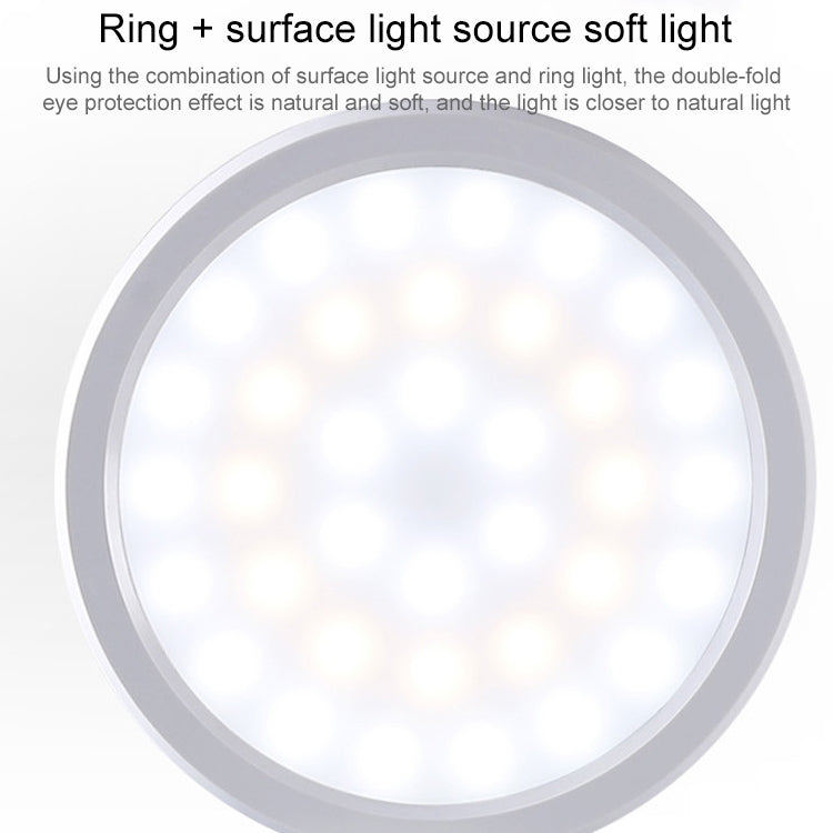 Ring LED lamp head with soft diffused light glow
