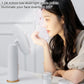 White LED desktop makeup mirror on a stand with illuminated circular light ring