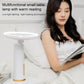 White LED desktop makeup mirror on a table with circular illuminated face