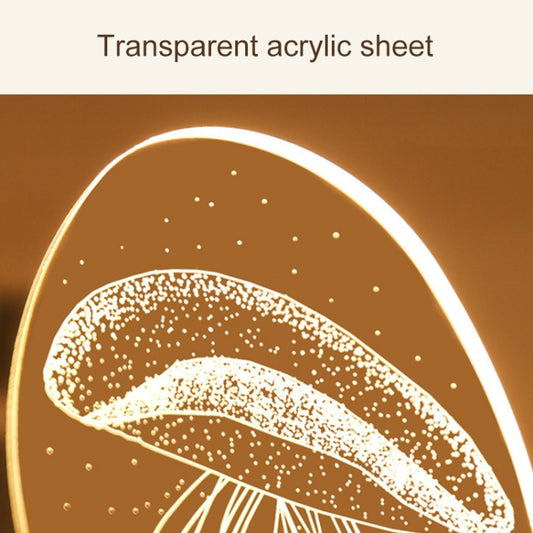 Glowing transparent acrylic crescent moon 3D design with dotted light pattern