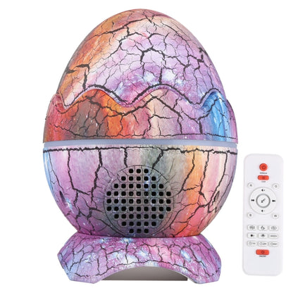 Cracked egg-shaped LED starry sky projection lamp with built-in speaker and remote control