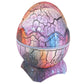 Cracked egg-shaped LED starry sky projection lamp with front speaker grille
