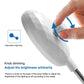 Adjustable brightness LED sewing lamp with magnetic base and control knob
