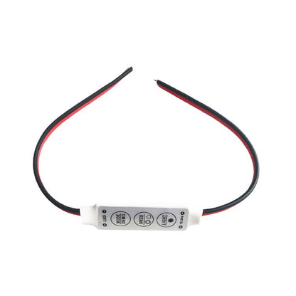 LED strip dimmer controller with white module and red/black lead wires