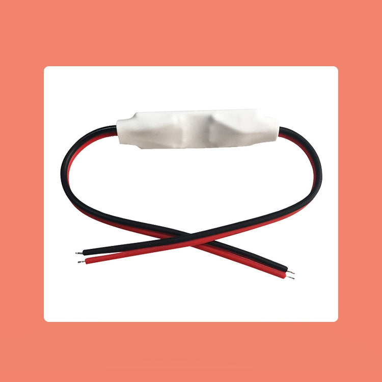 LED dimmer wiring harness with white inline connector and red/black leads