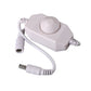 White LED strip dimmer controller with round knob and inline power connectors