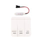 White three-button LED strip controller with speed, on/off, and mode labels