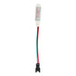 Inline LED strip controller module with multicolor wires and plug connector