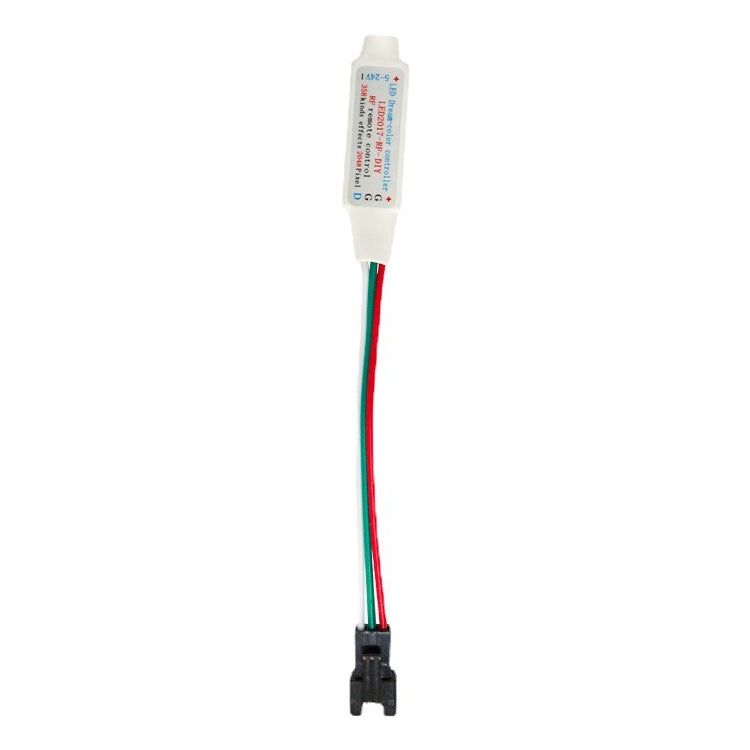 Inline LED strip controller module with multicolor wires and plug connector