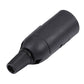 E14 bulb socket holder, black plastic, ribbed threaded end