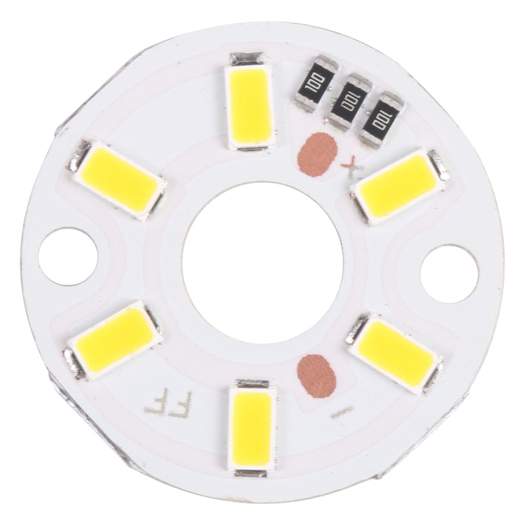Warm white LED module with six SMD 5730 LEDs on a circular board
