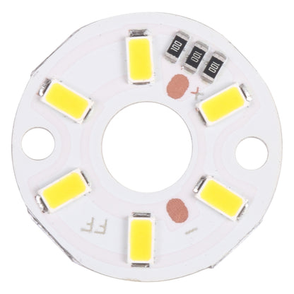 Warm white LED module with six SMD 5730 LEDs on a circular board
