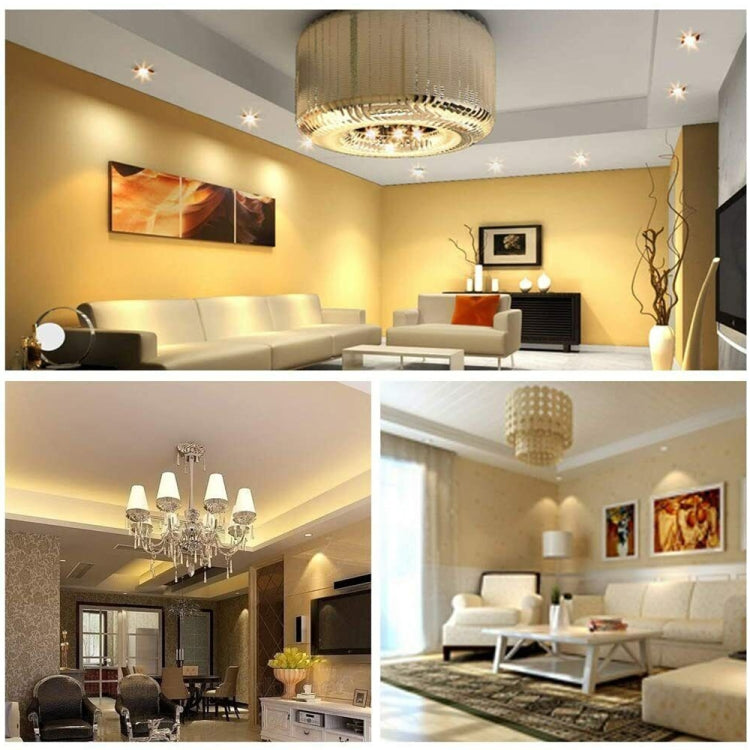 Warm white LED ceiling light fixtures with multiple small bulbs