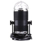 Black mini LED stage light with clear top housing and adjustable mounting feet