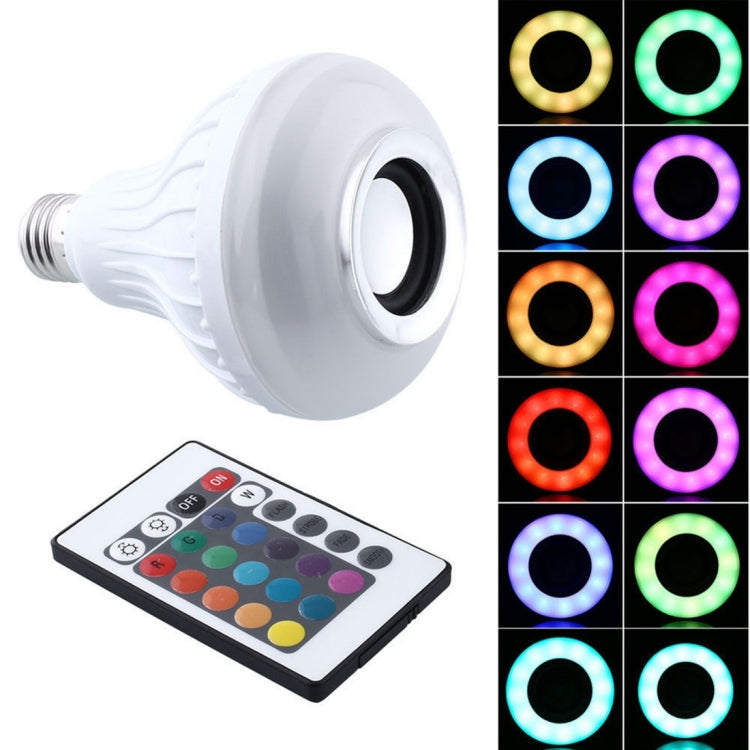 White LED music bulb with color remote controller and ring color options