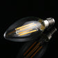 Retro LED filament bulb with clear glass and E14 screw base, four COB-style filaments