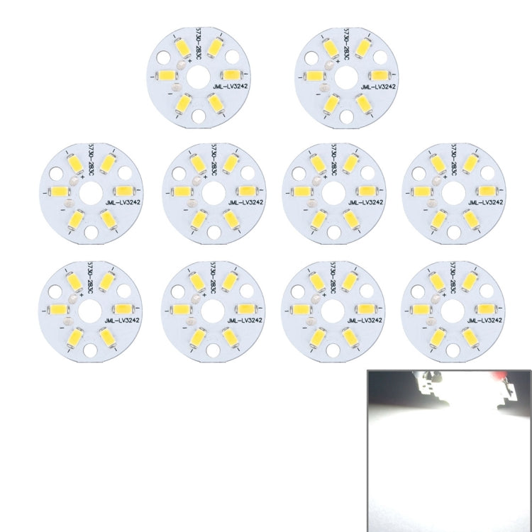 Circular LED light boards, each with 6 white SMD LED chips on a metal disk