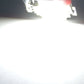 Bright white LED light beam, partially visible from a small LED module