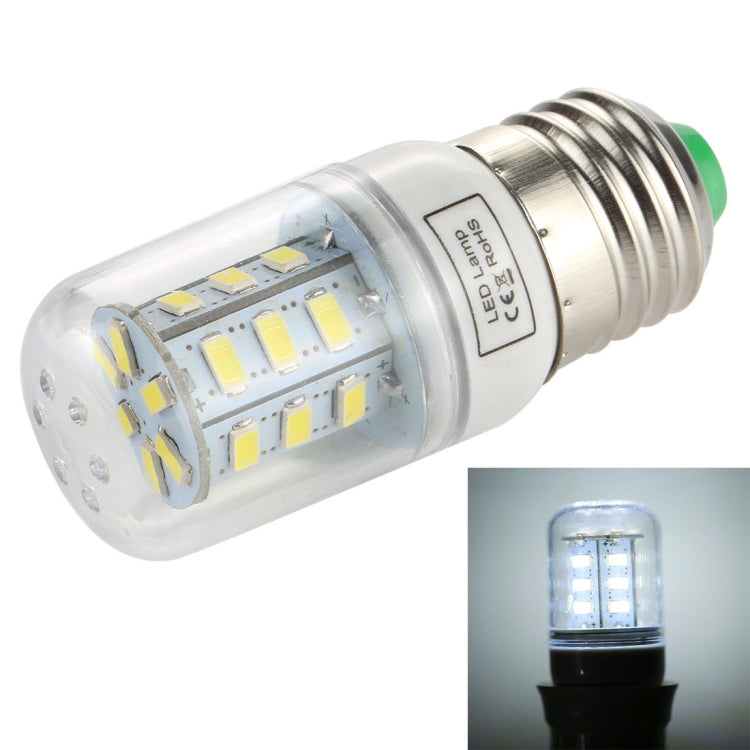 Clear LED bulb with E27 base, green cap, 24 LED chips inside