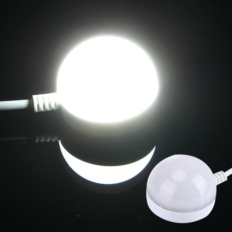 LED puck light with power cable, bright white glow