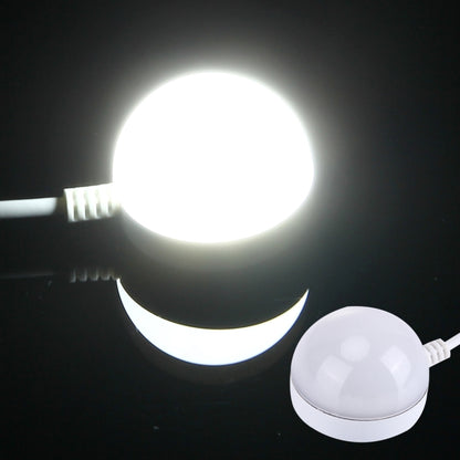 LED puck light with power cable, bright white glow