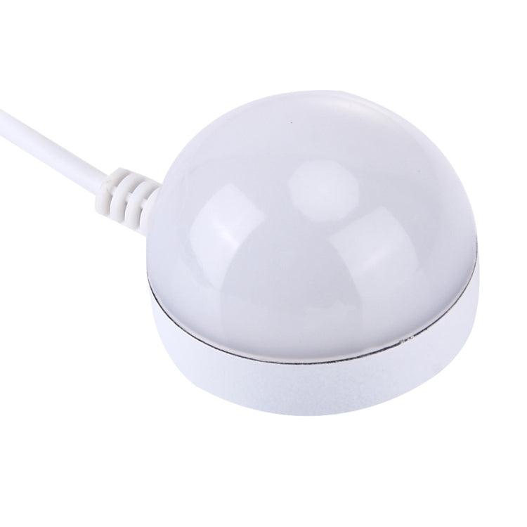 Round LED puck lamp head with frosted cover and cord