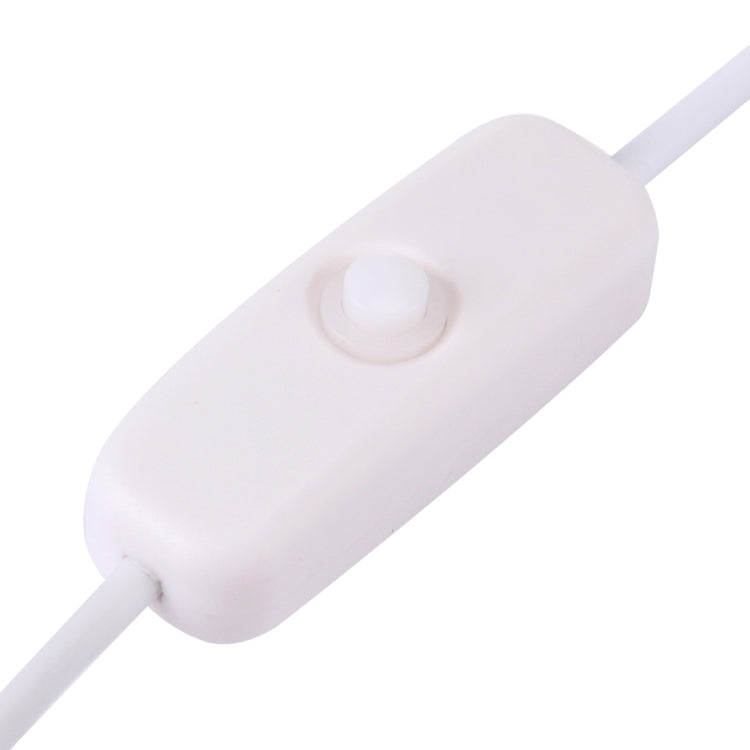White inline switch on power cord for LED puck light