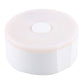 White round LED night light with oval top button and side profile