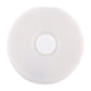 White round LED night light with centered circular top button