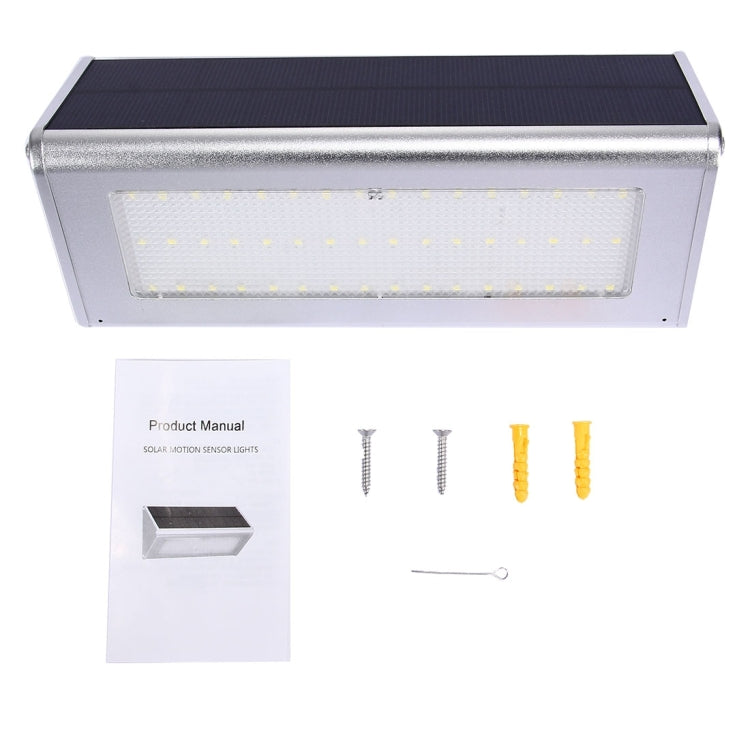 Solar motion sensor wall light kit with manual and mounting screws
