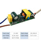 LED driver adapter PCB with yellow transformer, green circuit board, and wire leads