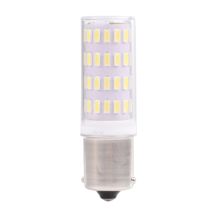 Warm white BA15S LED bulb with 63 SMD chips, clear plastic lens