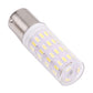 Warm white BA15S LED bulb, angled view, 63 SMD chips in clear lens