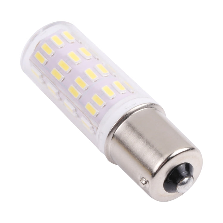 Warm white BA15S LED bulb with metal base and 63 SMD chips in clear cover